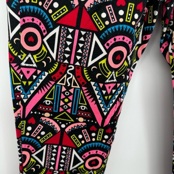 Divided H&M Abstract Neon Super Slim Leg Pants Women's 8 Indie Boho Hippie - Picture 5 of 8